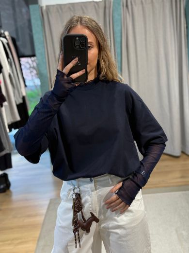 Immagine di T-SHIRT MANICA TULLE