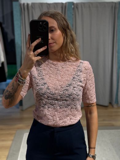 Immagine di MAGLIA IN PIZZO MANICA CORTA