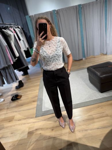 Immagine di MAGLIA IN PIZZO MANICA CORTA