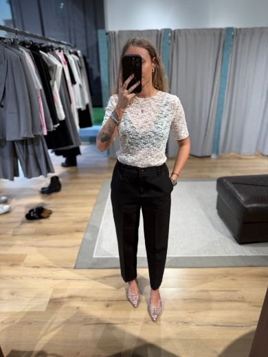 Immagine di MAGLIA IN PIZZO MANICA CORTA