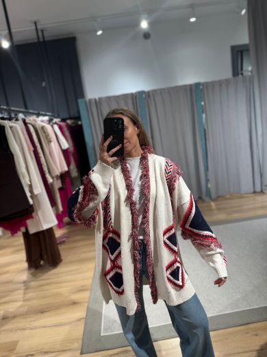 Immagine di CARDIGAN FRANGE GEOMETRIC