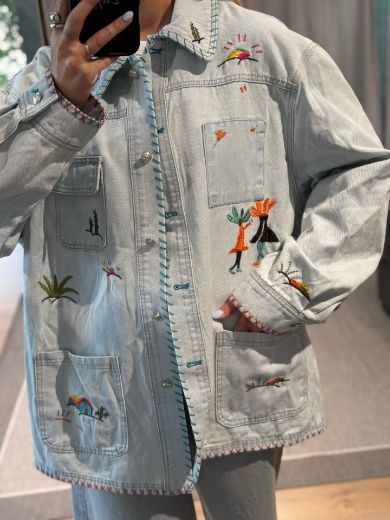 Immagine di GIACCA JEANS RICAMI