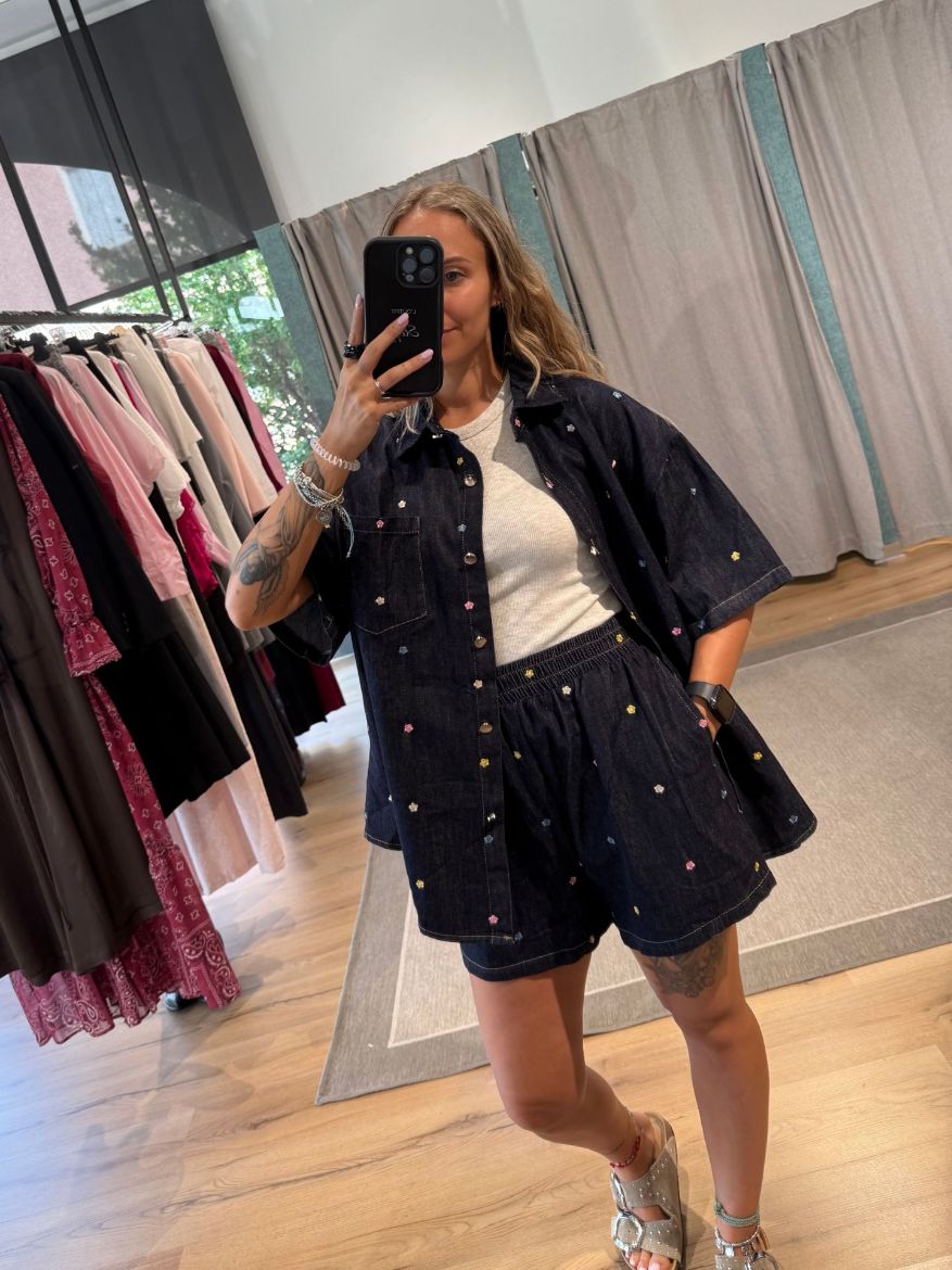 Immagine di COORDINATO DENIM FIORI