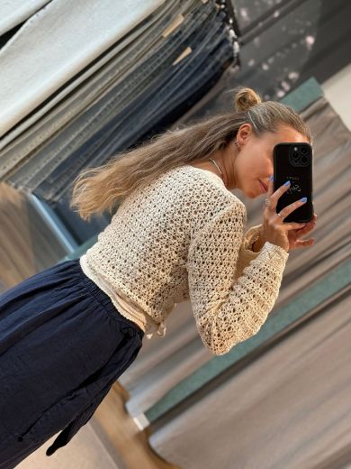 Immagine di CARDIGAN CROCHET INCROCIATO