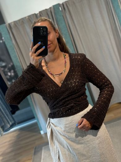 Immagine di CARDIGAN CROCHET INCROCIATO