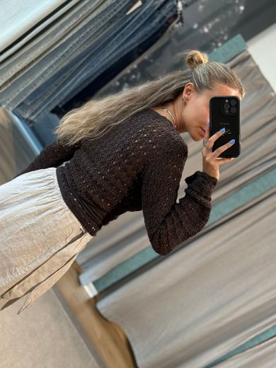 Immagine di CARDIGAN CROCHET INCROCIATO
