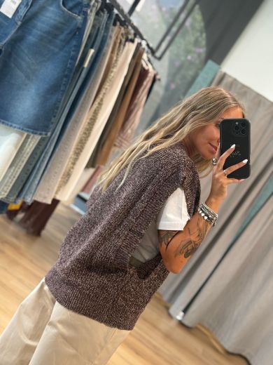 Immagine di GILET IN MAGLIA MELANGE | + colori