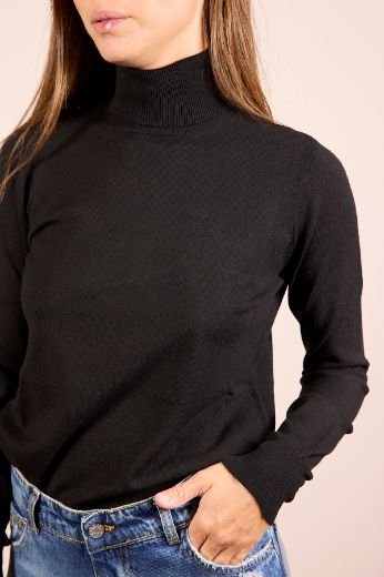 Immagine di MAGLIONCINO BASIC VISCOSA DOLCEVITA - Disponibile in NERO, MARRONE, BORDEAUX, PANNA