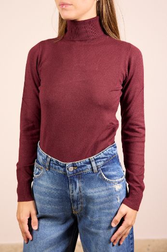 Immagine di MAGLIONCINO BASIC VISCOSA DOLCEVITA - Disponibile in NERO, MARRONE, BORDEAUX, PANNA