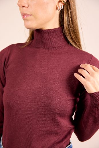 Immagine di MAGLIONCINO BASIC VISCOSA DOLCEVITA - Disponibile in NERO, MARRONE, BORDEAUX, PANNA