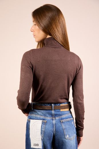 Immagine di MAGLIONCINO BASIC VISCOSA DOLCEVITA - Disponibile in NERO, MARRONE, BORDEAUX, PANNA