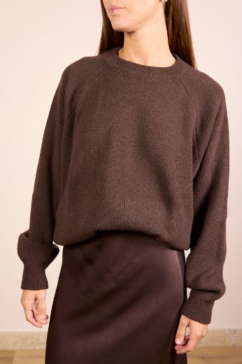 Immagine di MAGLIONE MISTO LANA/CASHMERE - Disponibile in NERO, MARRONE, GRIGIO, BORDEAUX