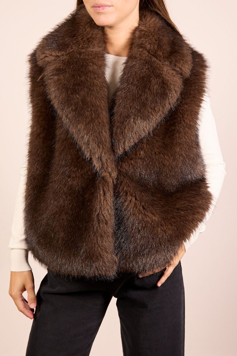 Immagine di GILET ECOPELLICCIA MORO