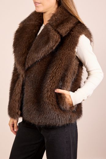 Immagine di GILET ECOPELLICCIA MORO