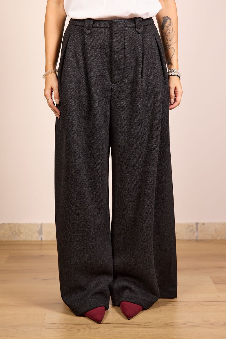 Immagine di PANTALONE MISTO LANA NERO