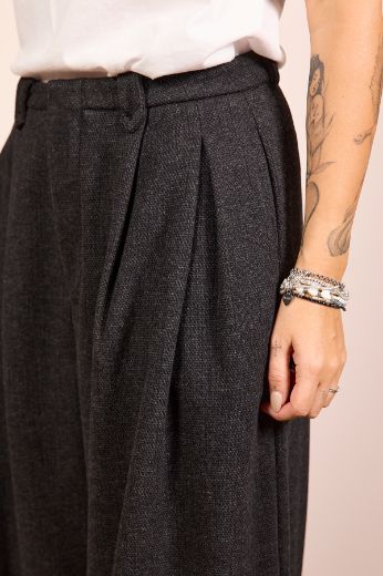 Immagine di PANTALONE MISTO LANA NERO