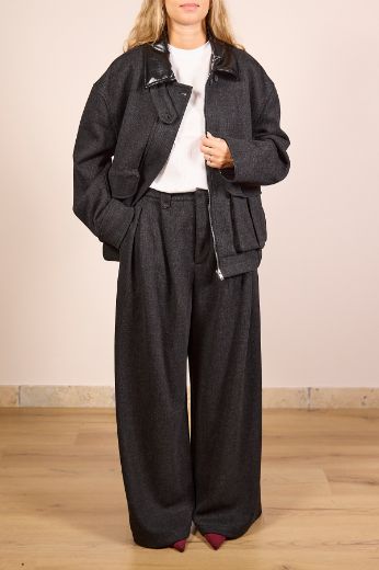 Immagine di PANTALONE MISTO LANA NERO
