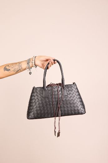 Immagine di BORSA INTRECCIATA - Disponibile in NERO, BORDEAUX, BLU