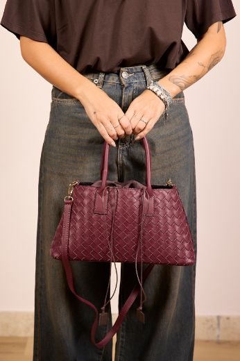 Immagine di BORSA INTRECCIATA - Disponibile in NERO, BORDEAUX, BLU