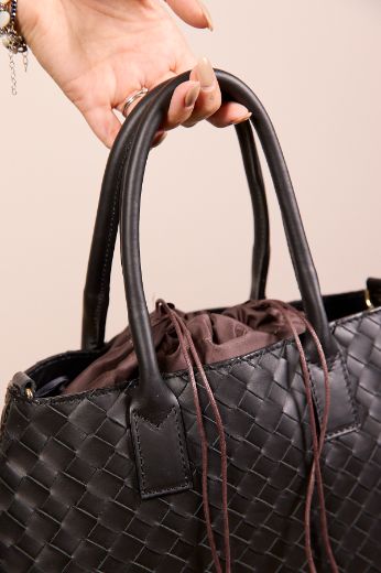 Immagine di BORSA INTRECCIATA - Disponibile in NERO, BORDEAUX, BLU