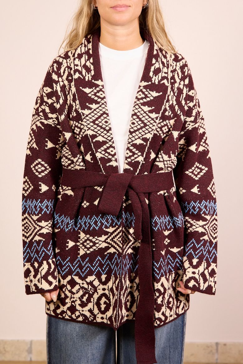 Immagine di CANDIGAN FANTASY BORDEAUX/BEIGE