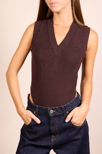 Immagine di BODY IN MAGLIA SCOLLO A V