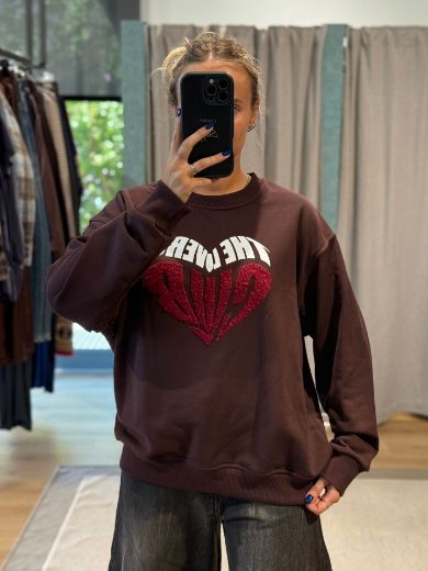 Immagine di FELPA  THE LOVERS CLUB  - Disponibile in MARRONE, NERO