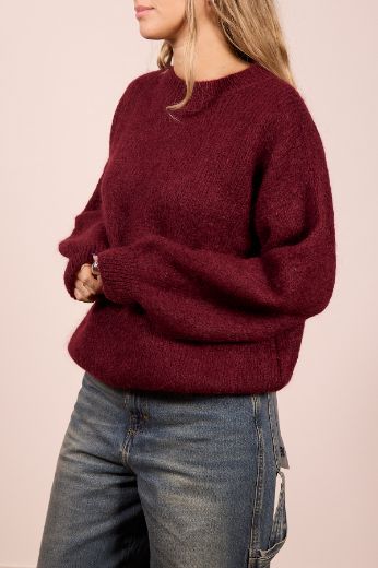 Immagine di MAGLIONE MISTO MOHAIR - Disponibile in PANNA, MARRONE, GRIGIO, BORDEAUX, BLU