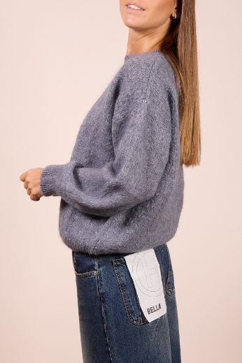 Immagine di MAGLIONE MISTO MOHAIR - Disponibile in PANNA, MARRONE, GRIGIO, BORDEAUX, BLU