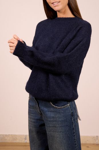 Immagine di MAGLIONE MISTO MOHAIR - Disponibile in PANNA, MARRONE, GRIGIO, BORDEAUX, BLU