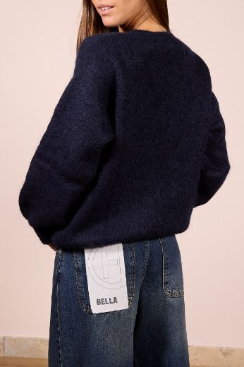 Immagine di MAGLIONE MISTO MOHAIR - Disponibile in PANNA, MARRONE, GRIGIO, BORDEAUX, BLU