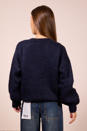 Immagine di MAGLIONE MISTO MOHAIR - Disponibile in PANNA, MARRONE, GRIGIO, BORDEAUX, BLU