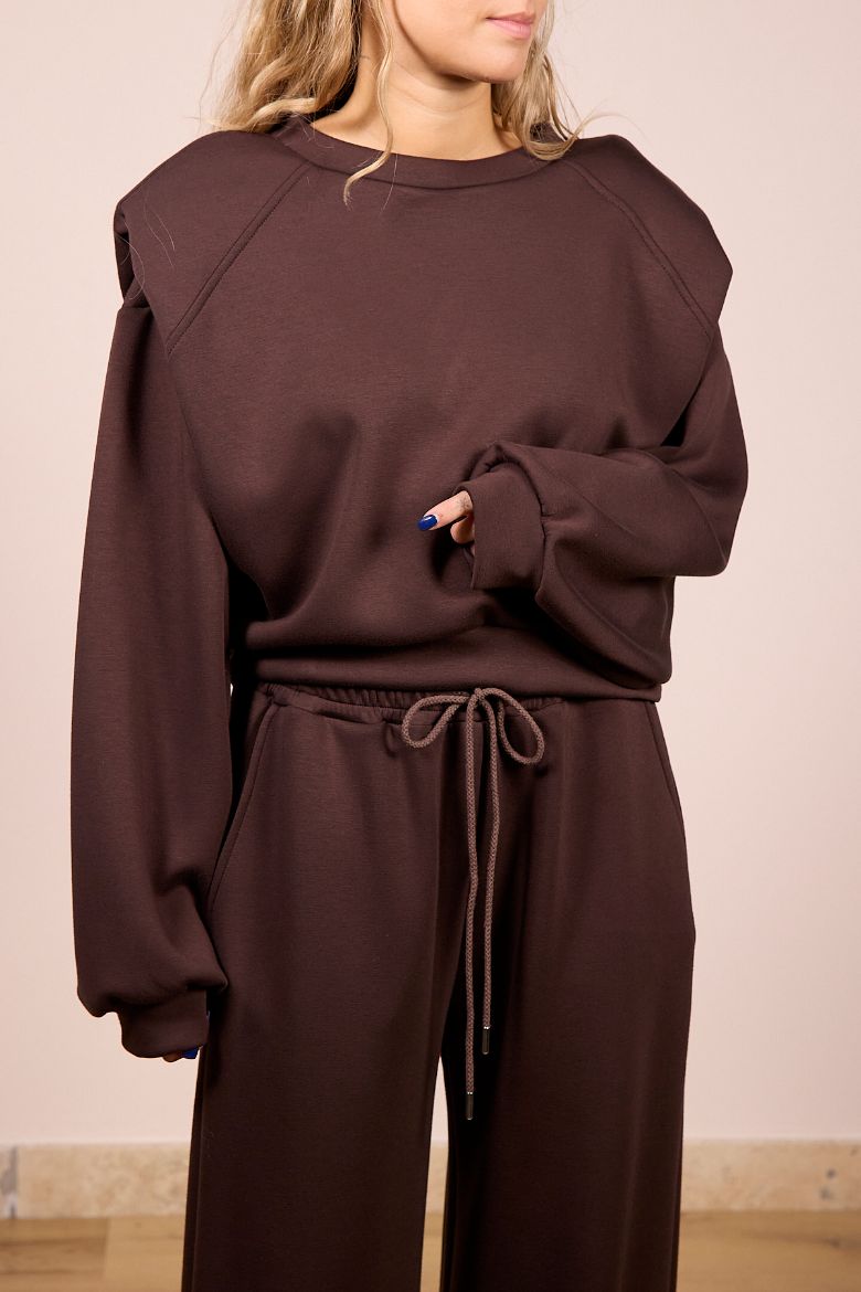 Immagine di FELPA CON SPALLINI - Disponibile in MARRONE, GRIGIO