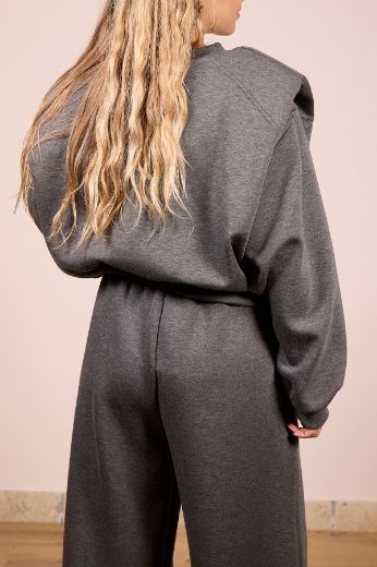 Immagine di FELPA CON SPALLINI - Disponibile in MARRONE, GRIGIO