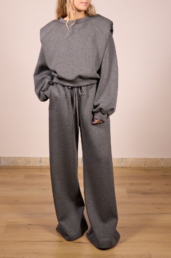 Immagine di FELPA CON SPALLINI - Disponibile in MARRONE, GRIGIO