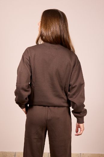 Immagine di FELPA CHILLI GIROCOLLO - Disponibile in MARRONE, BLU