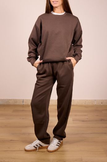 Immagine di FELPA CHILLI GIROCOLLO - Disponibile in MARRONE, BLU