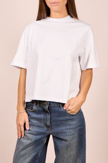 Immagine di T-SHIRT BOXY FIT - Disponibile in NERO, MARRONE, BLU, BIANCO