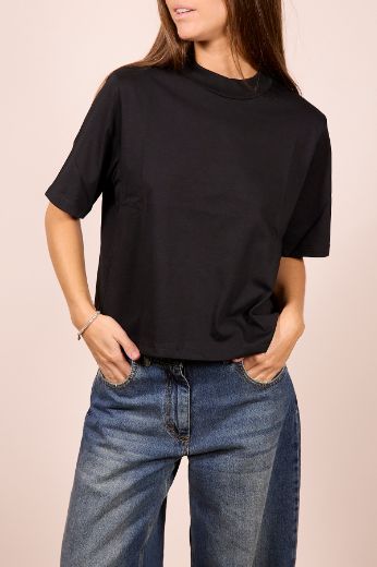 Immagine di T-SHIRT BOXY FIT - Disponibile in NERO, MARRONE, BLU, BIANCO