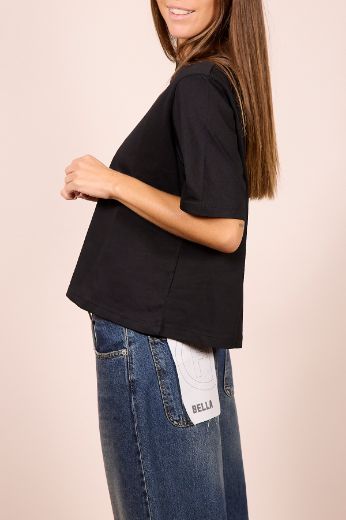 Immagine di T-SHIRT BOXY FIT - Disponibile in NERO, MARRONE, BLU, BIANCO