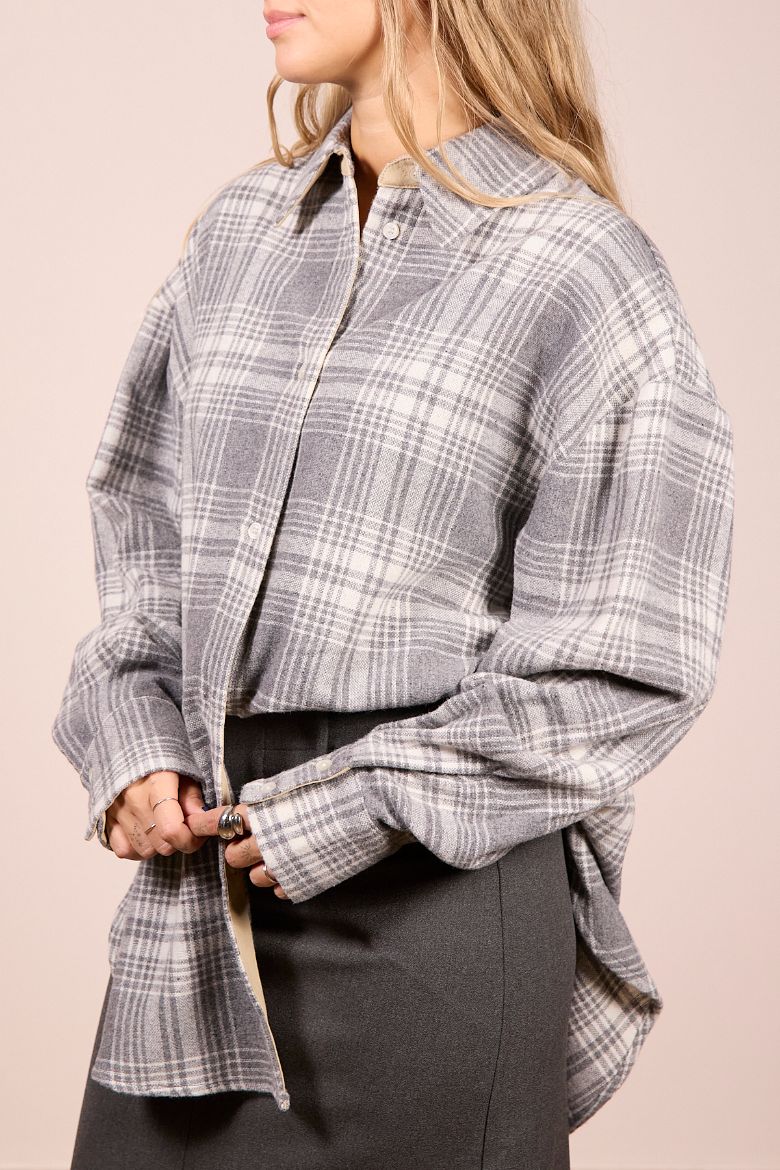 Immagine di CAMICIA OVER MISTO LANA