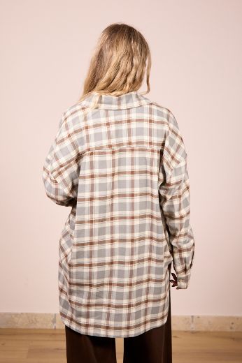 Immagine di MAXI CAMICIA WOOD - Disponibile in VERDE, BLU