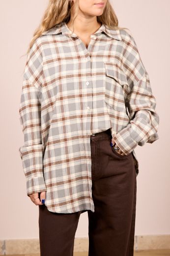 Immagine di MAXI CAMICIA WOOD - Disponibile in VERDE, BLU