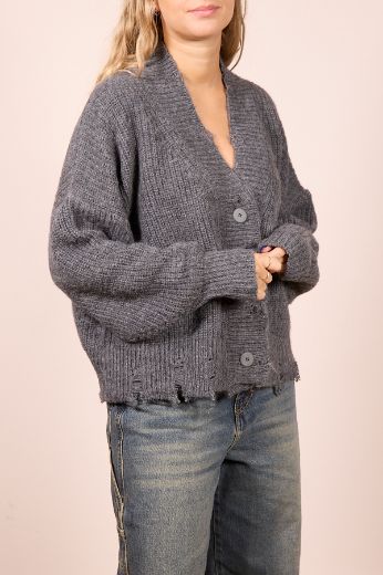 Immagine di CARDIGAN IN MAGLIA CON ROTTURE