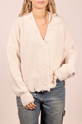 Immagine di CARDIGAN IN MAGLIA CON ROTTURE