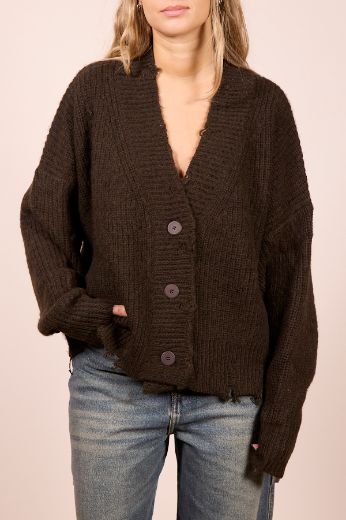 Immagine di CARDIGAN IN MAGLIA CON ROTTURE