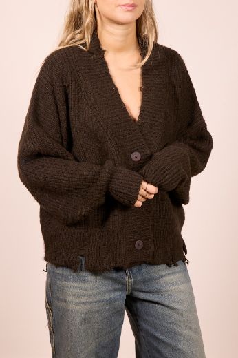 Immagine di CARDIGAN IN MAGLIA CON ROTTURE