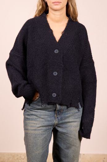 Immagine di CARDIGAN IN MAGLIA CON ROTTURE