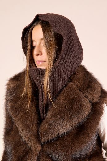 Immagine di BALACLAVA MISTO LANA/CASHMERE - Disponibile in NERO, MARRONE, GRIGIO, BORDEAUX, BEIGE