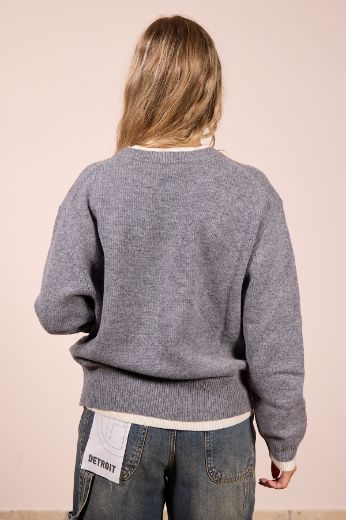 Immagine di MAGLIONE BICOLOR 100% LANA - Disponibile in MARRONE, PANNA, GRIGIO, BEIGE, GRIGIO SCURO, GRIGIO CHIARO, TAUPE